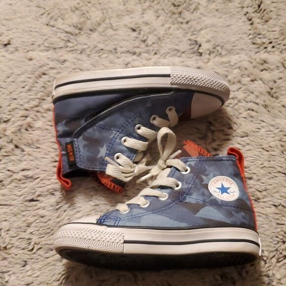 Converse All Stars High Top American Flag Print Shoes Sneakers US Infant Size 6 - Picture 2 of 9